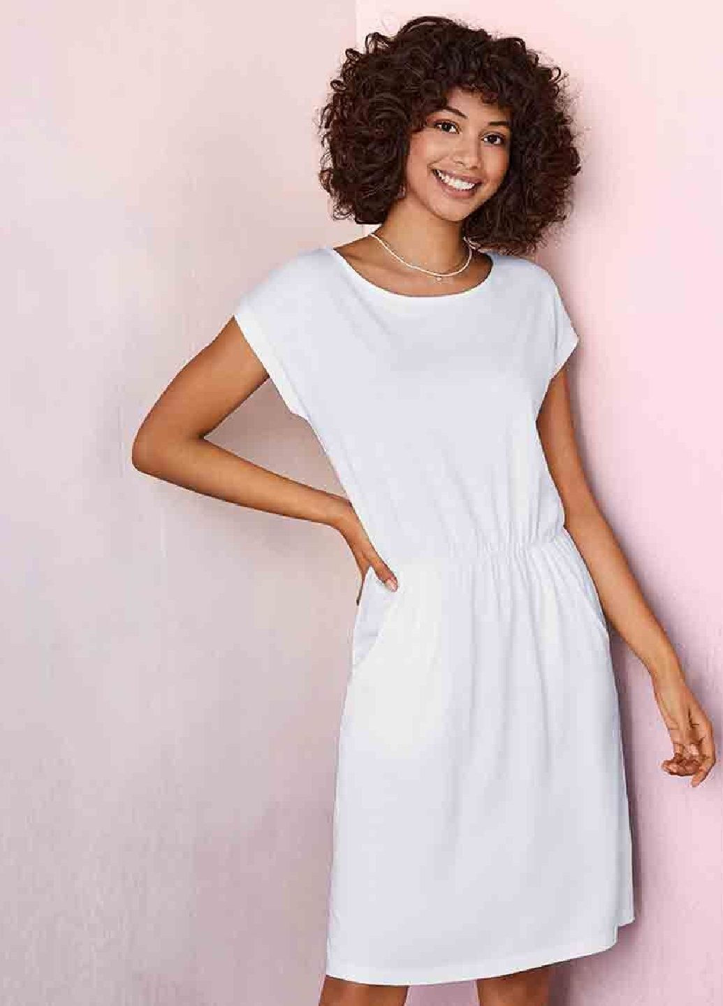 Белое платье Esmara однотонное