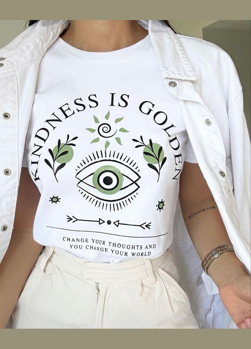 Футболка жіноча з принтом Біла 2664082555 No Brand - (341250039)