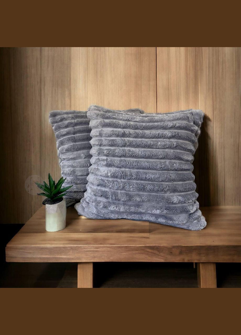 Подушка декоративная плюшевая 40x40 см набор 2 шт No Brand (308755009)