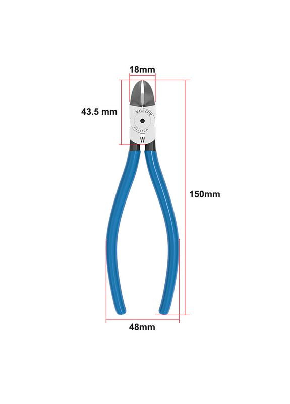 Кусачки, бокорезы RL-112A / диагональные 45° / диэлектрические / для ремонта камеры / длина 150 мм Relife (278365306)