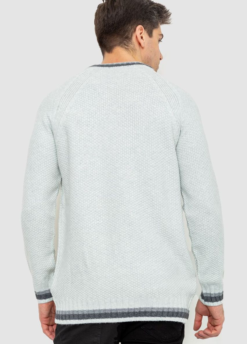 Світло-сірий зимовий светр чоловічий, колір світло-бежевий, Ager