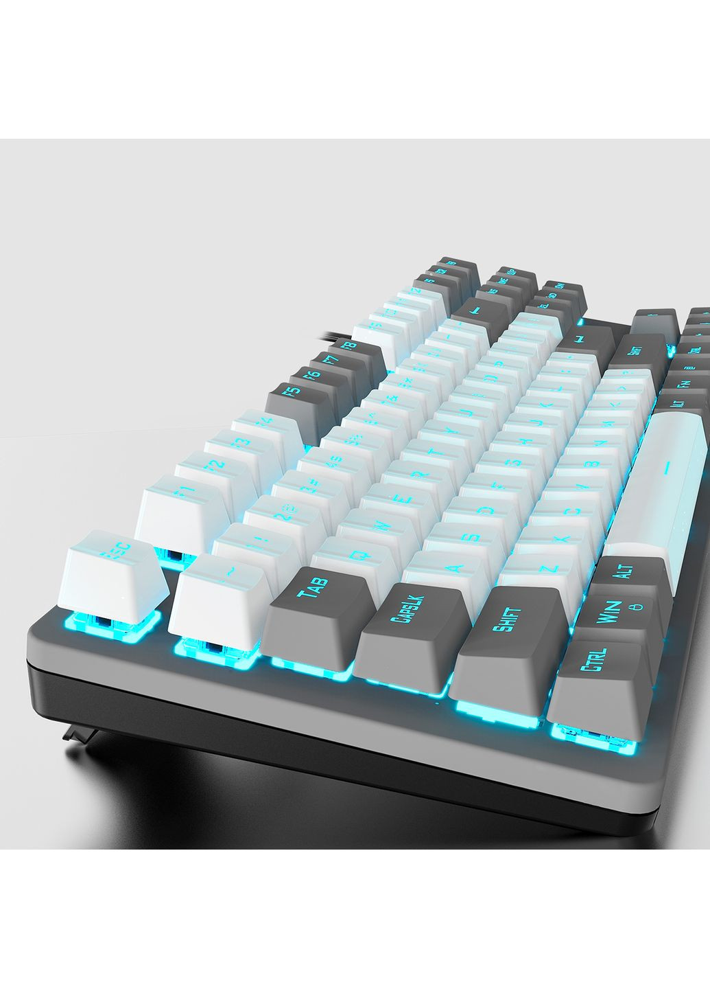 Клавіатура Mechanical F3287 White/Grey Keycap KRGD Blue (6948391240688) Aula (370619949)