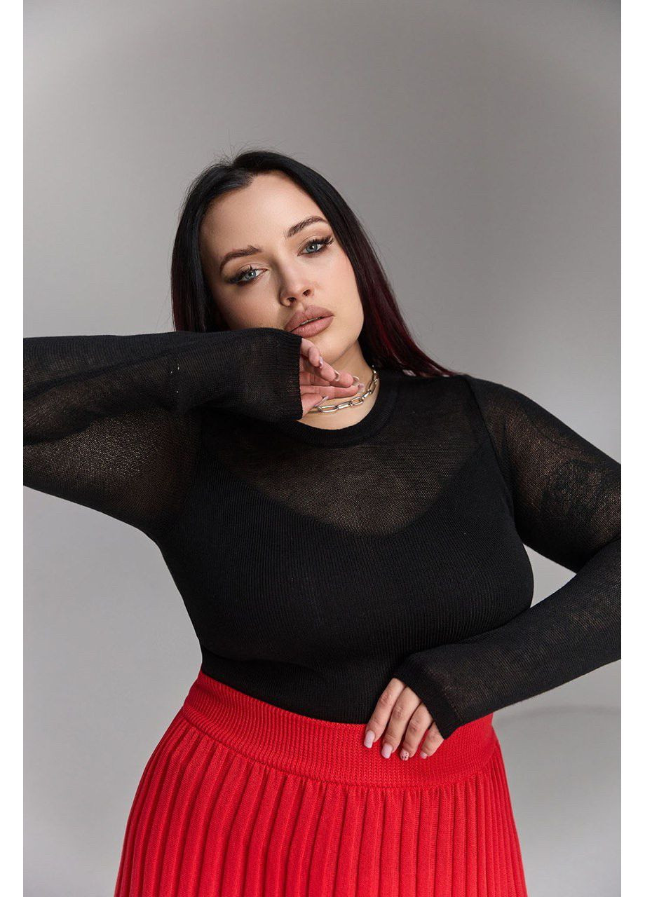 Лонгслів жіночий, лонг чорний, лонг No Brand (362561301)