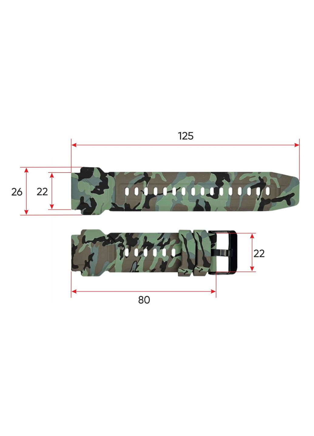 Ремінець для смарт годинника Warrior Camo Green Modfit (341821727)