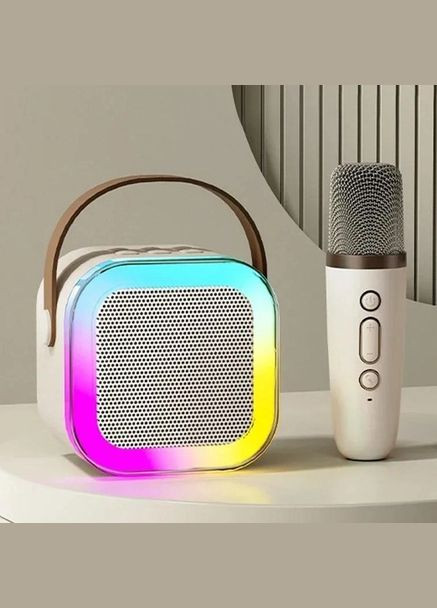 Караоке Светодиодный беспроводной на 2 Микрофона, аудио микрофон детское караоке SPEAKER K12 No Brand (334293525)