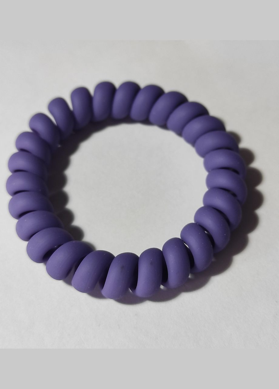 Резинка Спіраль товста матова фіолетова 5,5 см No Brand (307252353)