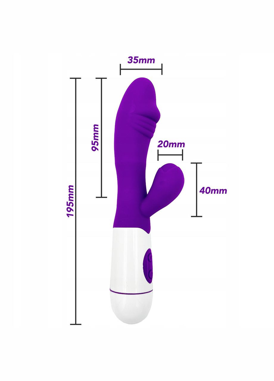 Мини-вибратор с двойной вибрацией для точки G и клитора, фиолетовый No Brand (341305731)