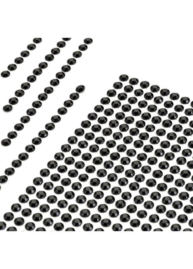 Стразы самоклеящиеся Черные 5мм 375шт Rosa Talent (362661640)