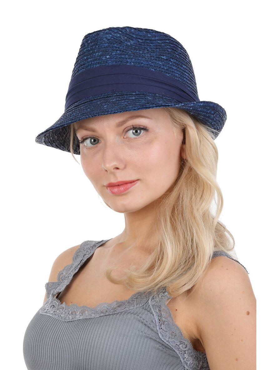 Капелюх трилбі із соломи синій (SC46532) Seeberger (295671600)