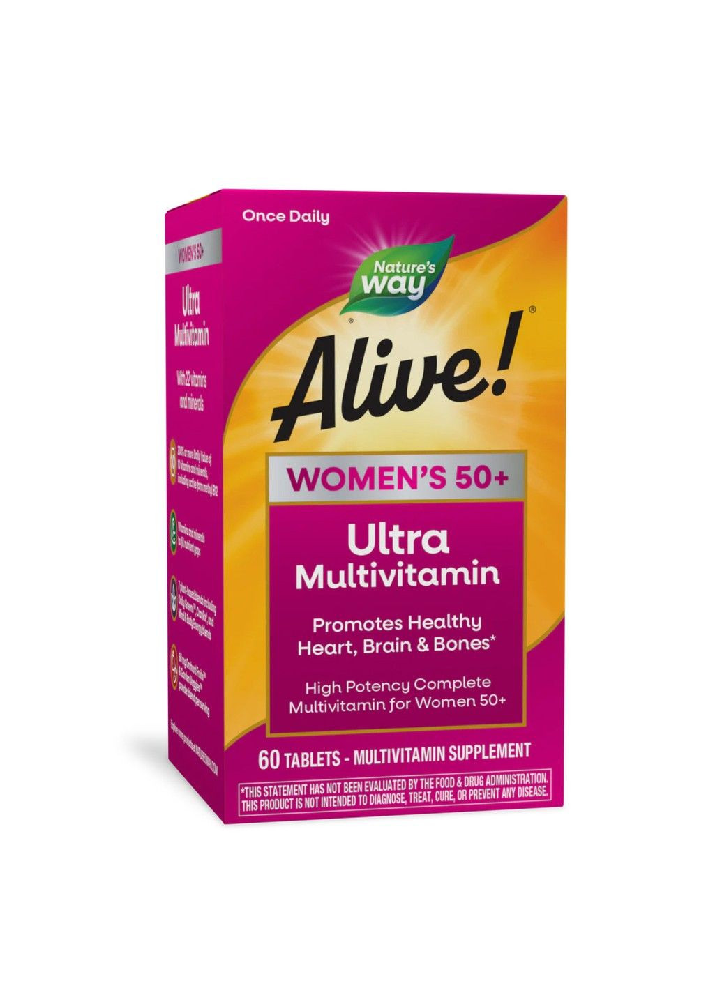 Alive!, ультрамультивітаміни для жінок від 50 років, 60 таблеток Nature's Way (347600299)