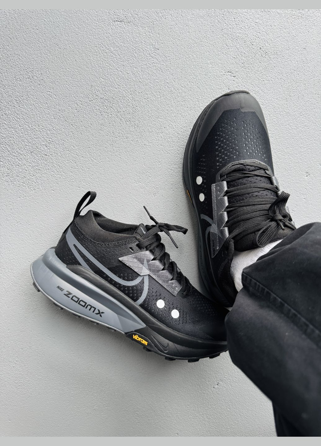 Черные демисезонные кроссовки мужские nike zegama trail 2 zoomx black | найк зегама треил 2 черные No Brand