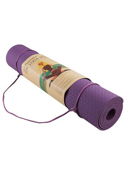 Коврик для йоги и фитнеса TPE+TC, 1слой, 173x61x0.6см World Sport (312486389)