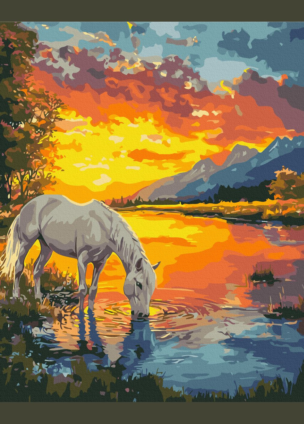 Картина по номерам "Лошадь на рассвете" 40х50 см Brushme (364485770)