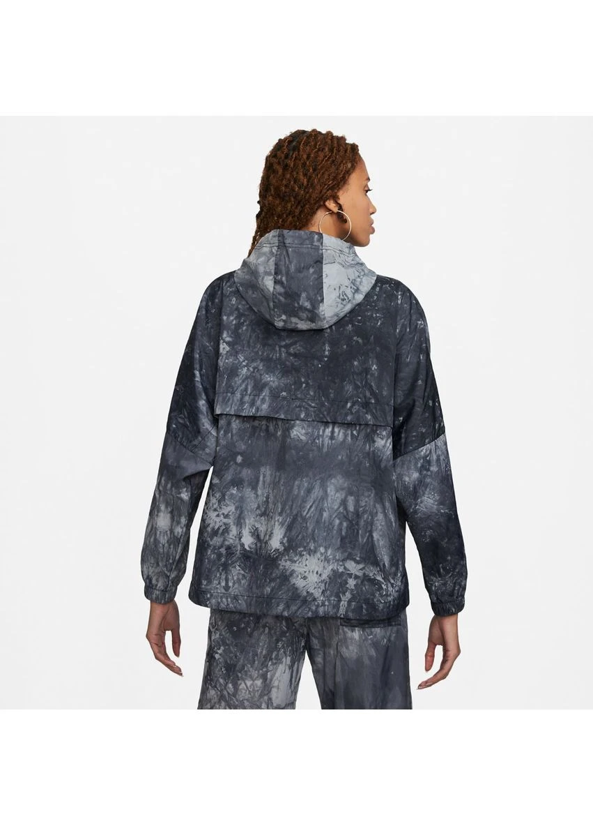 Серая демисезонная куртка nsw wave dye wvn po jkt a3 grey dv7936-010 Nike
