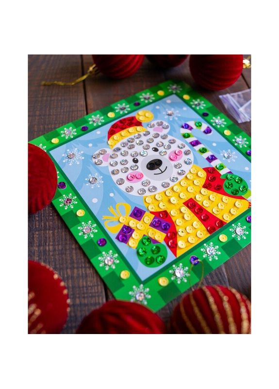 Дитячий набір для творчості "Новорічні листівки з паєтками" 10100694 Ranok Creative (364543696)