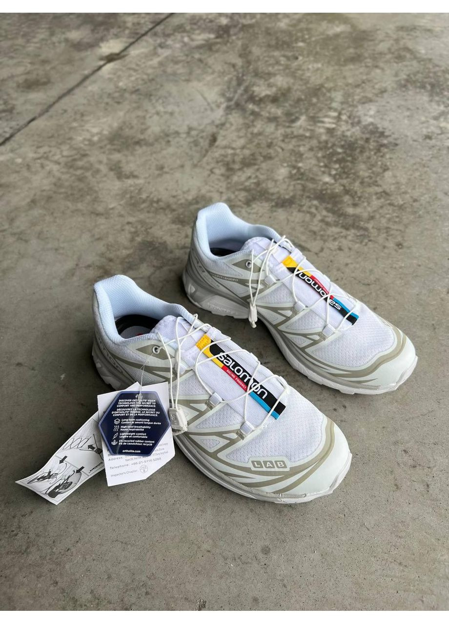 Бежеві Осінні кросівки чоловічі salomon xt-6 white саломон xt-6 No Brand