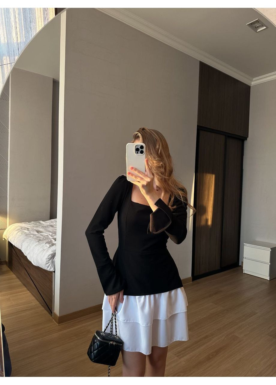 Черное праздничный, деловое, кэжуал женское платье элегантное а-силуэт Style Point однотонное