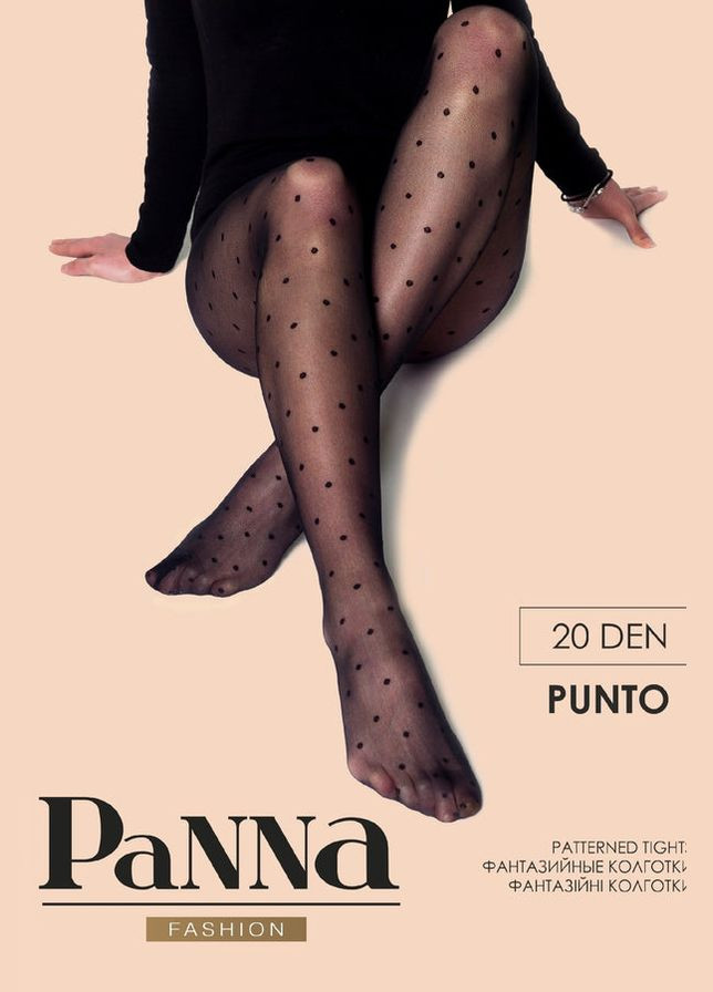 Колготки в горошек Panna Punto P1054 20d black (283022837)