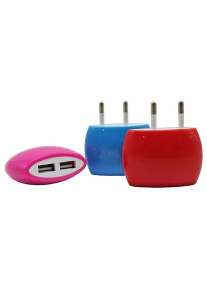 Сетевое зарядное устройство 2хUSB, микс MIC (361425127)