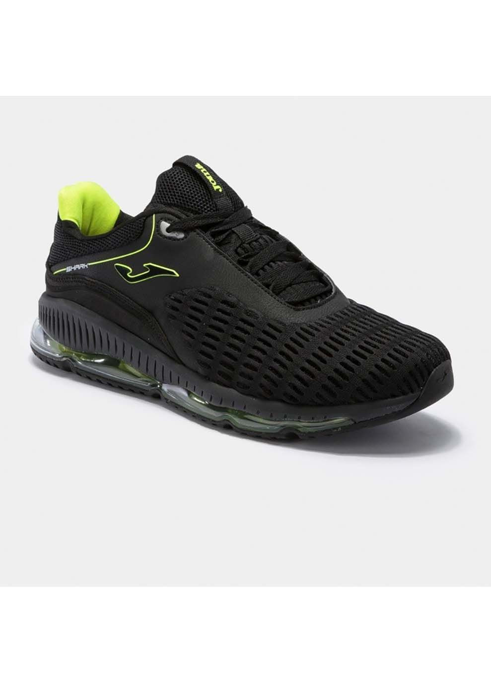Комбіновані Осінні чоловічі кросівки shark 2101 чорний.зелений Joma