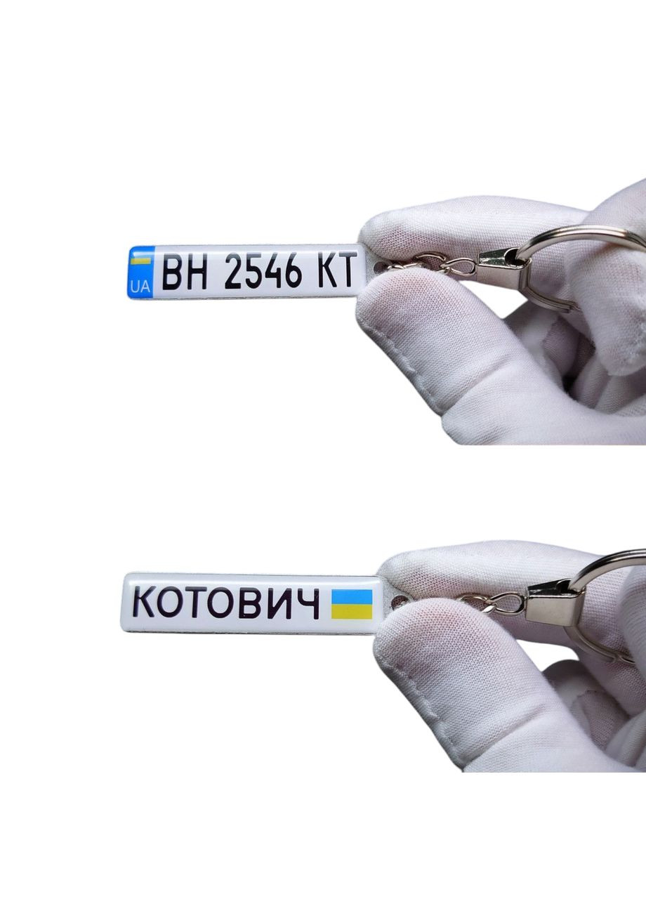 Брелок номер (Двухсторонний) с именем, брелок с флагом Украины No Brand (339058313)