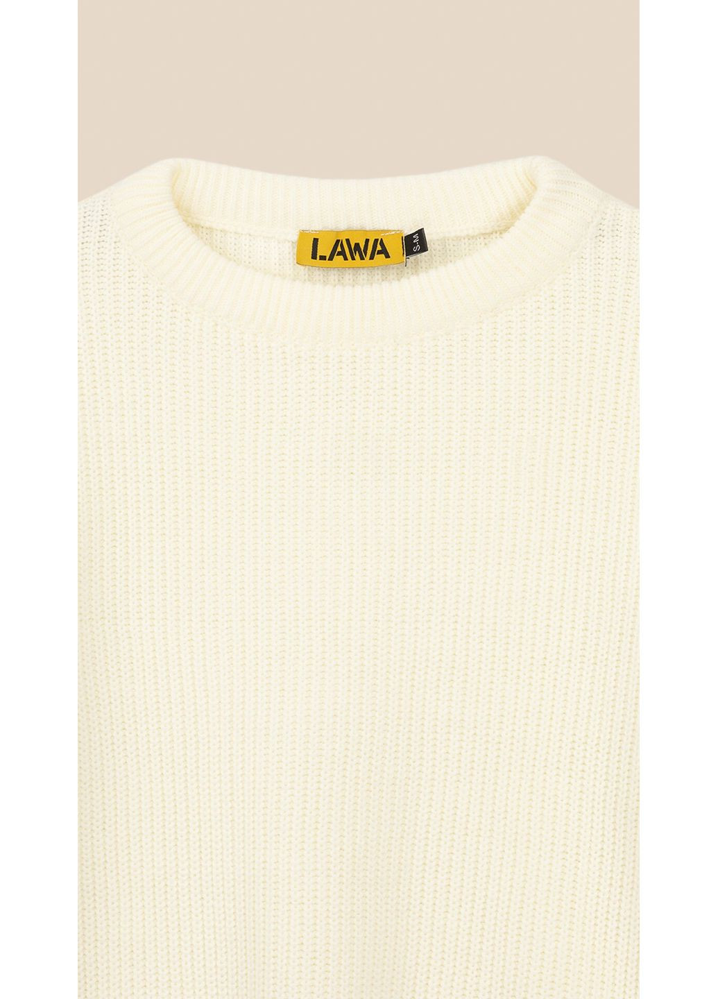 Молочный джемпер однотонный женский wbc08676 молочный shop (2888000014436) LAWA