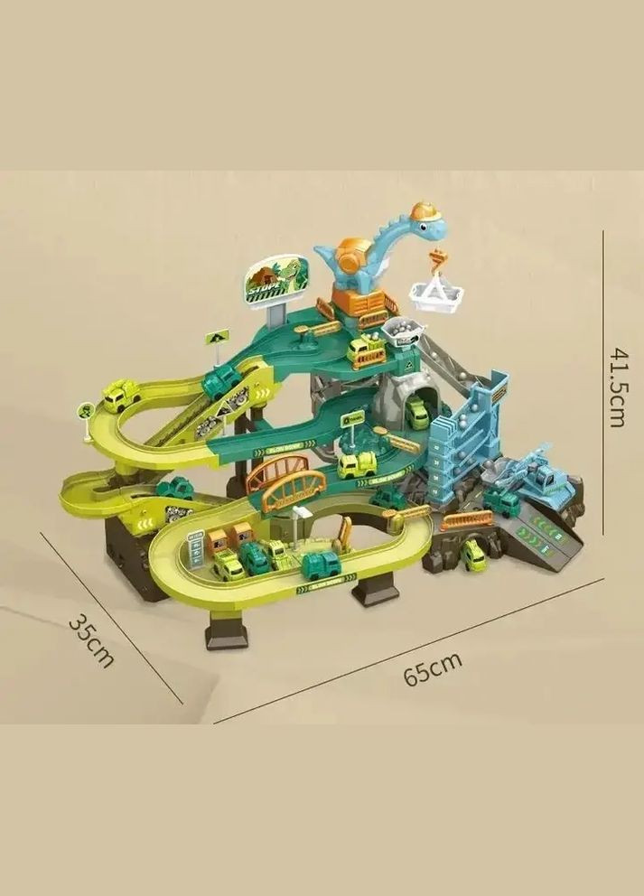 Дитячий ігровий трек 688-25, 4 машинки, підіймальний кран, автоматичний підіймач, музика, підсвічування Fun Game (345641115)