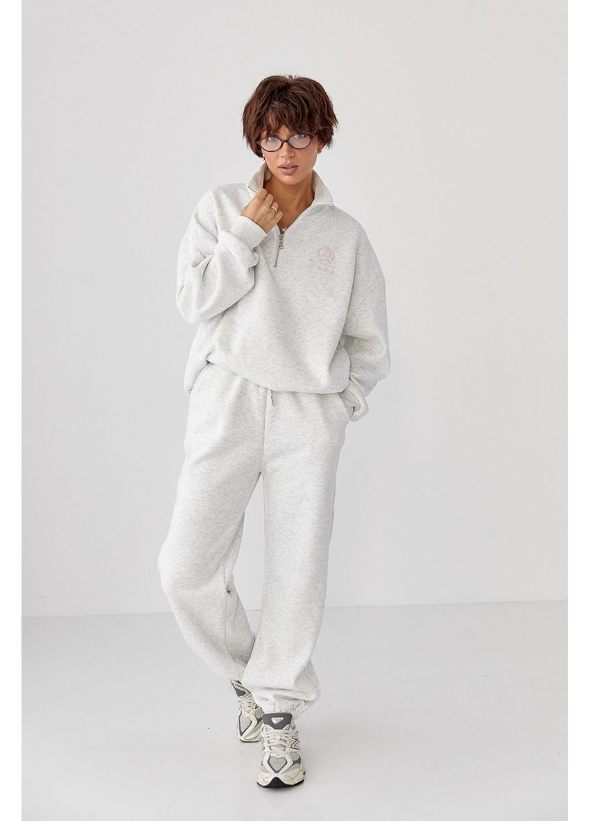 Утепленный спортивный костюм с джогерами и свитшотом Lurex Спортивный костюм (370381265)