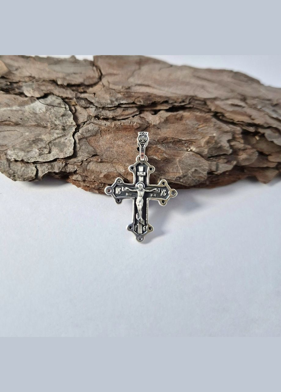 Серебряный крест с распятием черненное серебро 925 пробы 35020ч 3.00г No Brand (306742826)