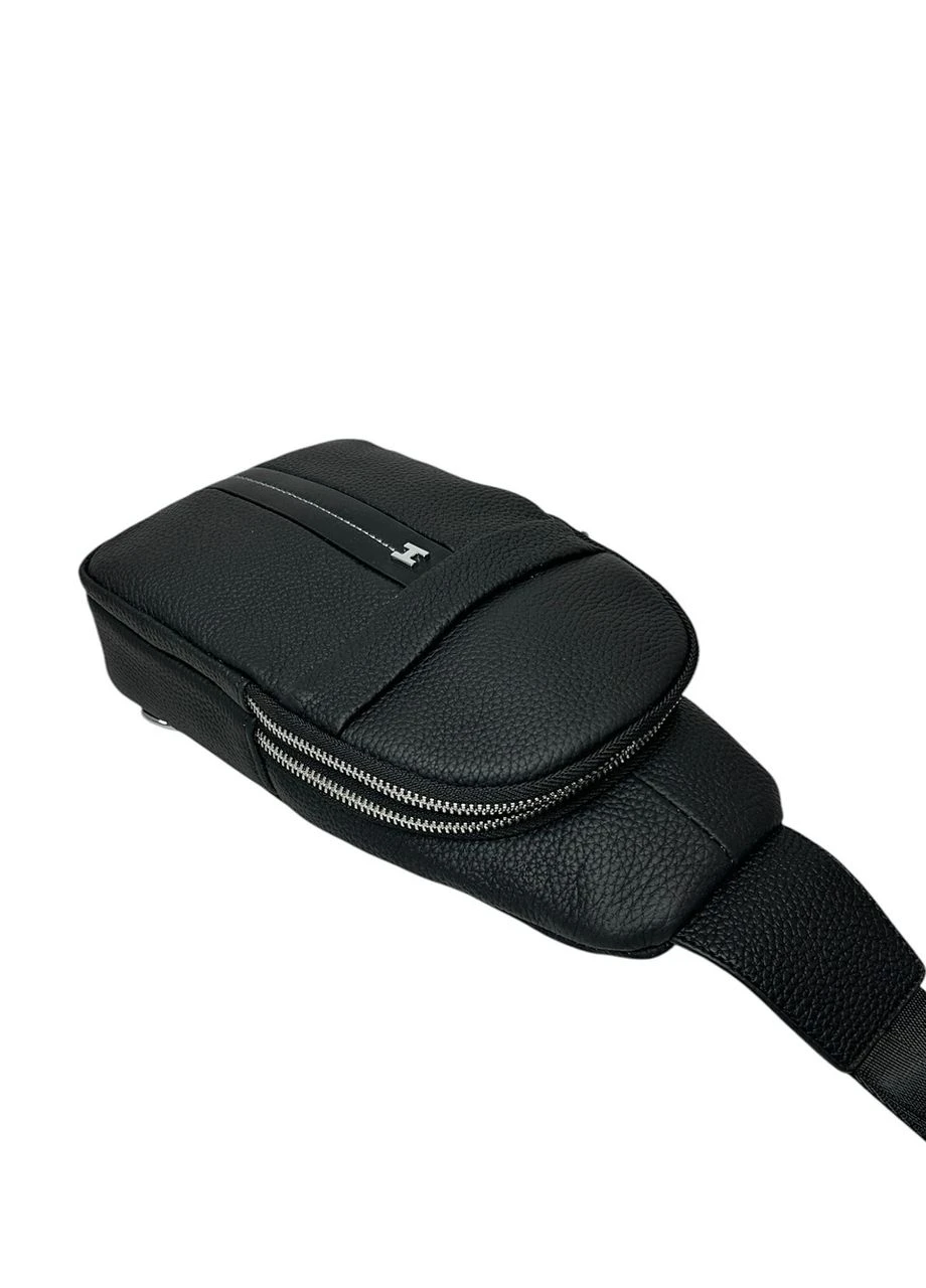 Мужская сумка из натуральной кожи 3301-22 черная 27 х 15 х 7 No Brand (371681876)