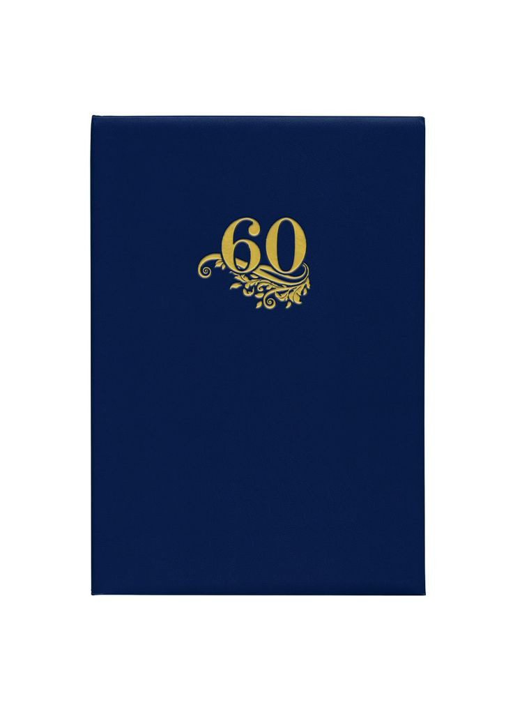 Папка поздравительная "60 лет" синяя А4, обложка балладек Фабрика Поліграфіст (281999668)
