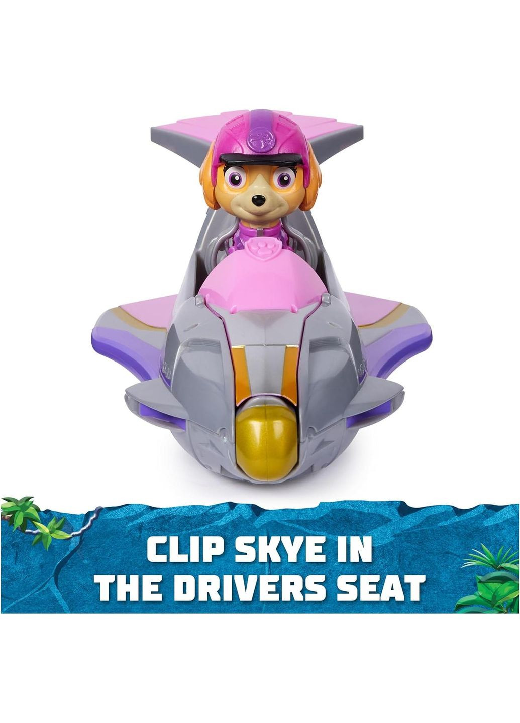 Щенячий патруль в джунглях Самолет сокол и фигурка Скай Оригинал Paw Patrol Jungle Pups Skye Falcon Vehicle Spin Master (365251567)