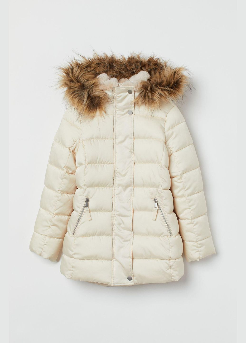 Молочная куртка зима,молочный, H&M