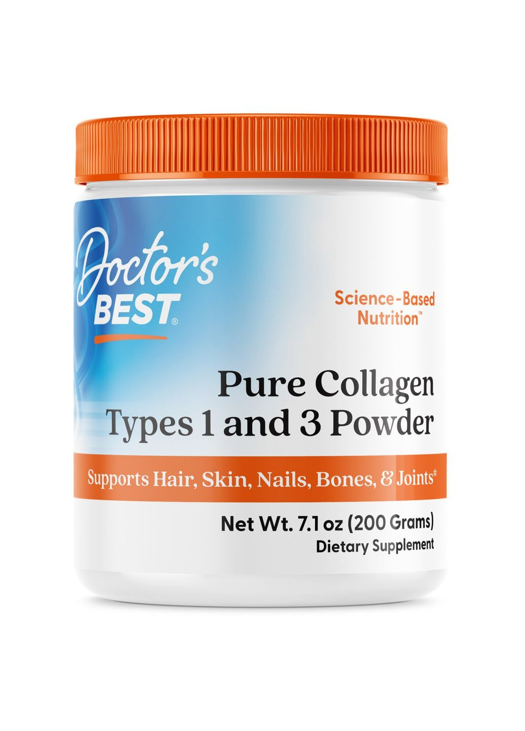 Коллаген тип 1 и 3, Collagen, Doctors Best, порошок, 200 г Doctor's Best (362372251)