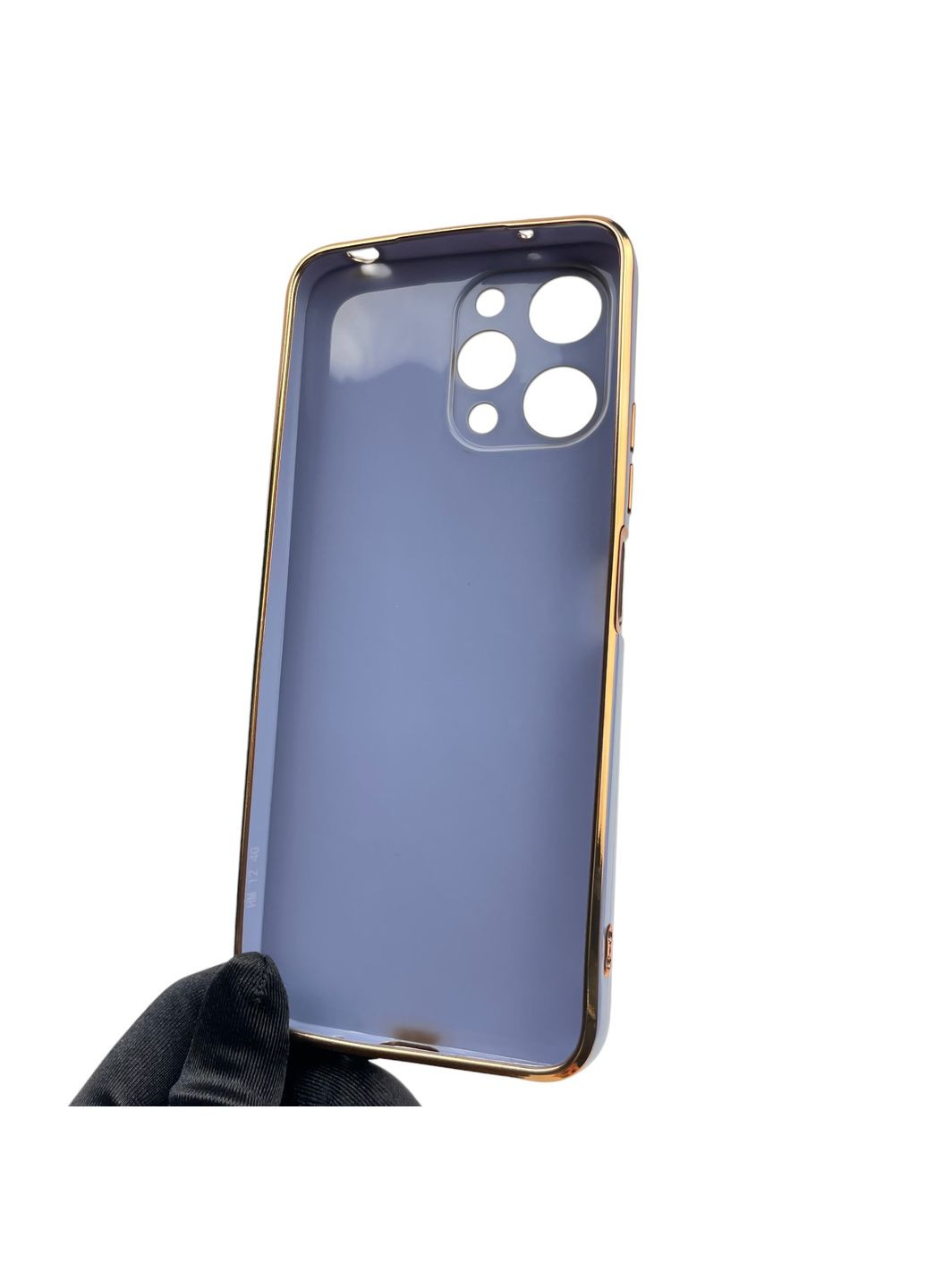 Чохол для POCO M6 Pro 5G глянсовий із золотою окантовкою із захистом камери на сяомі поко м6 про 5г синій Xiaomi (366019261)