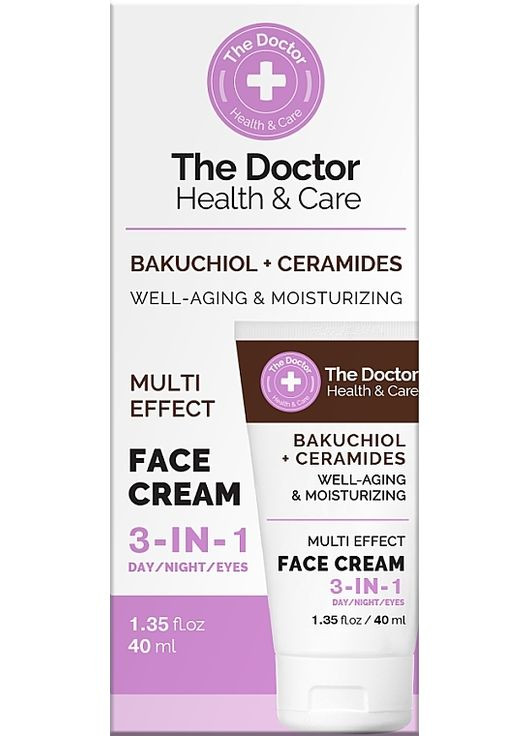 Крем для лица 3 в 1 Bakuchiol + Ceramides Face Cream 40ml (1316536-1201572) The Doctor Health & Care (368616622)