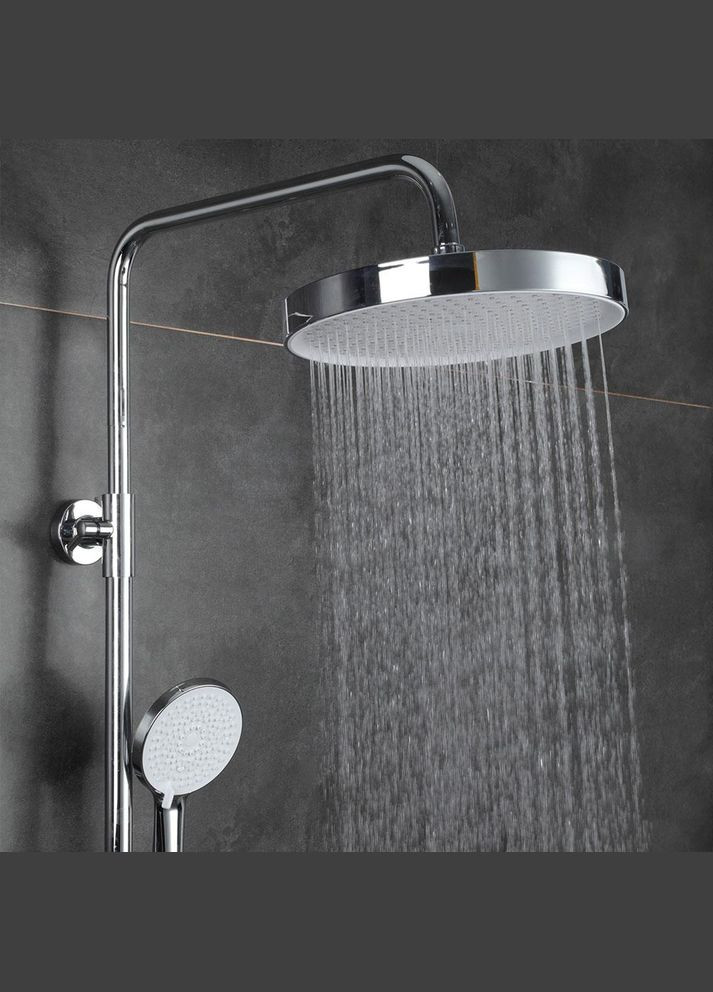 Потолочная лейка F015-25, круглая, Ø250 мм, белый/хром Frap (316089029)