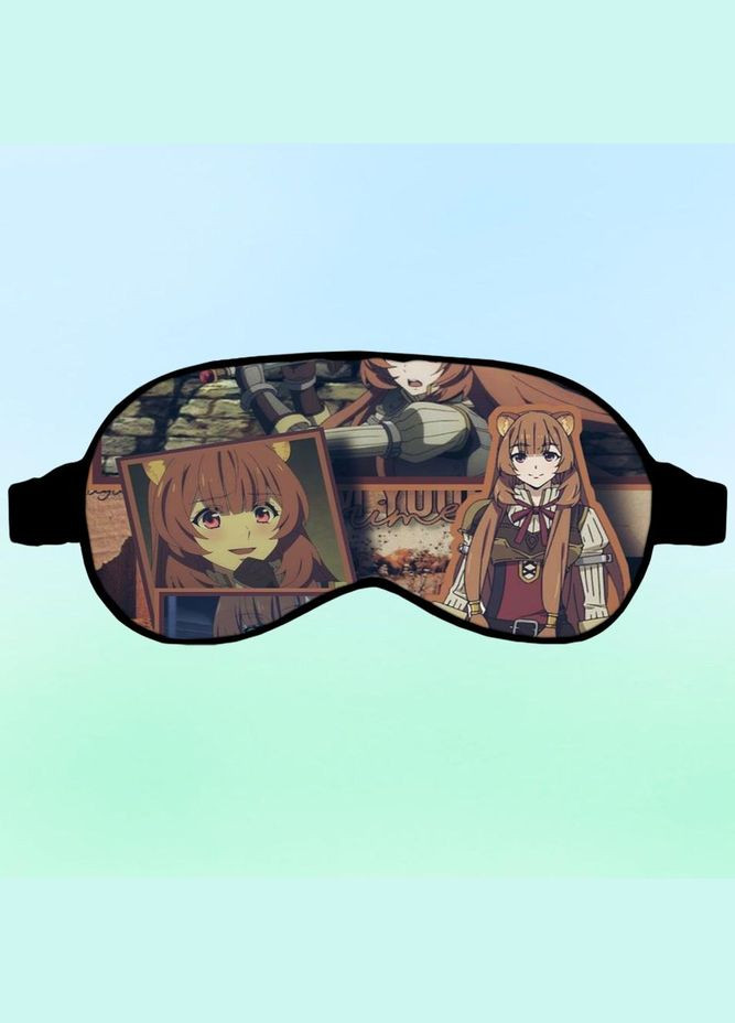 Маска для сна Аниме Восхождение героя щита #0005 черная No Brand (315041617)