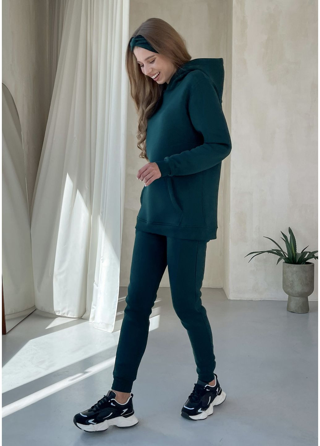 Теплий зимовий жіночий спортивний костюм на флісі (солоха в подарунок) Merlini Бордо (303946448)