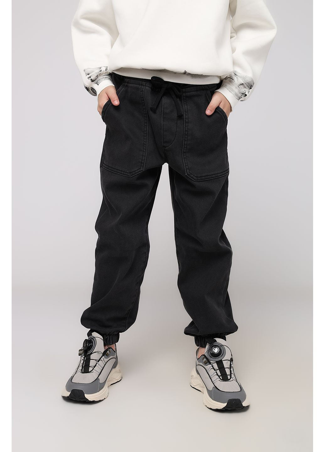 Темно-серые зимние джоггеры для мальчика цвет темно-серый cb-00286999 Yuki