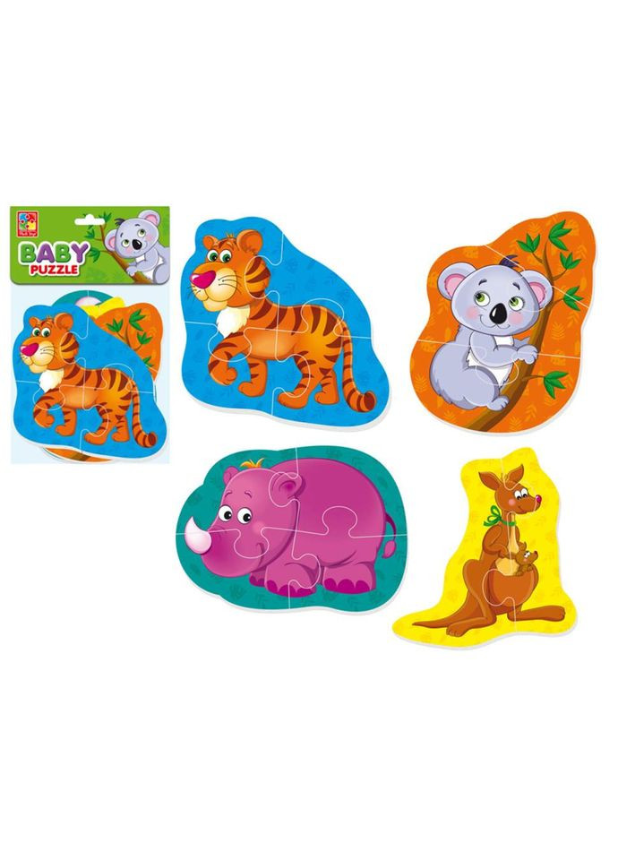 Мягкие бейби пазлы "Тигрёнок и друзья" VT1106-72 Укр No Brand (330606385)