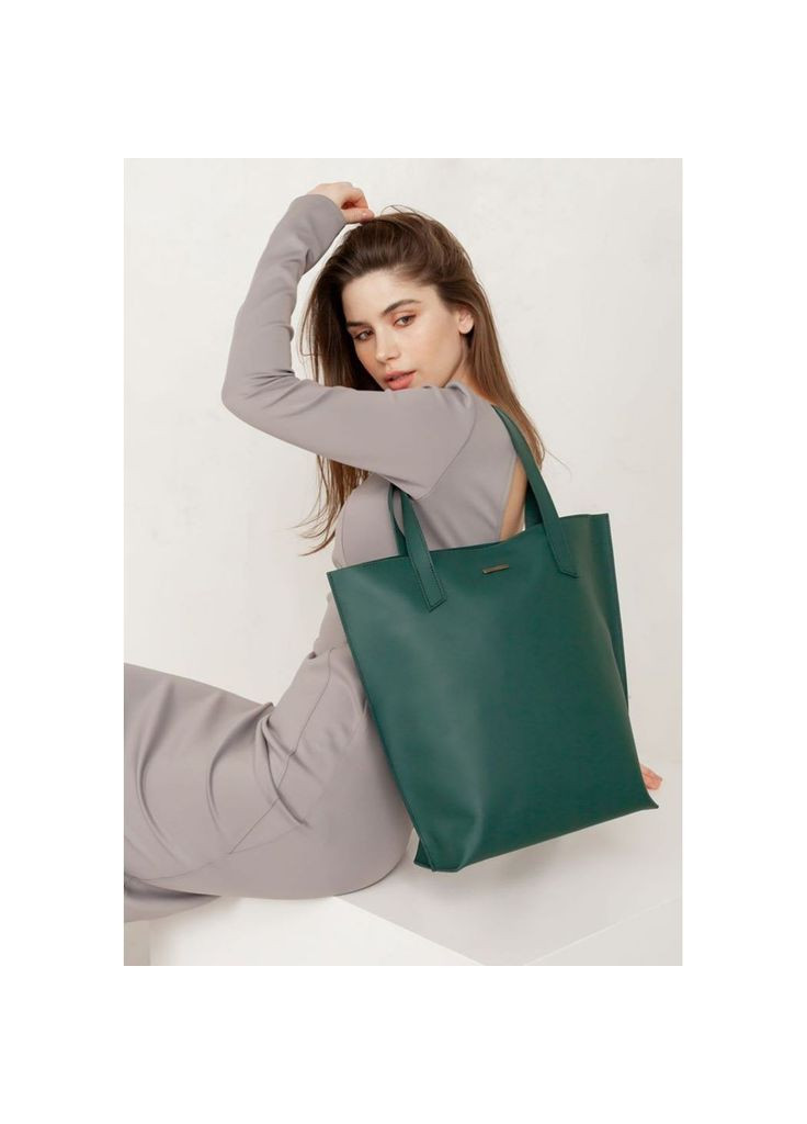 Шкіряна жіноча сумка D.D. зелена BlankNote шоппер (348359230)