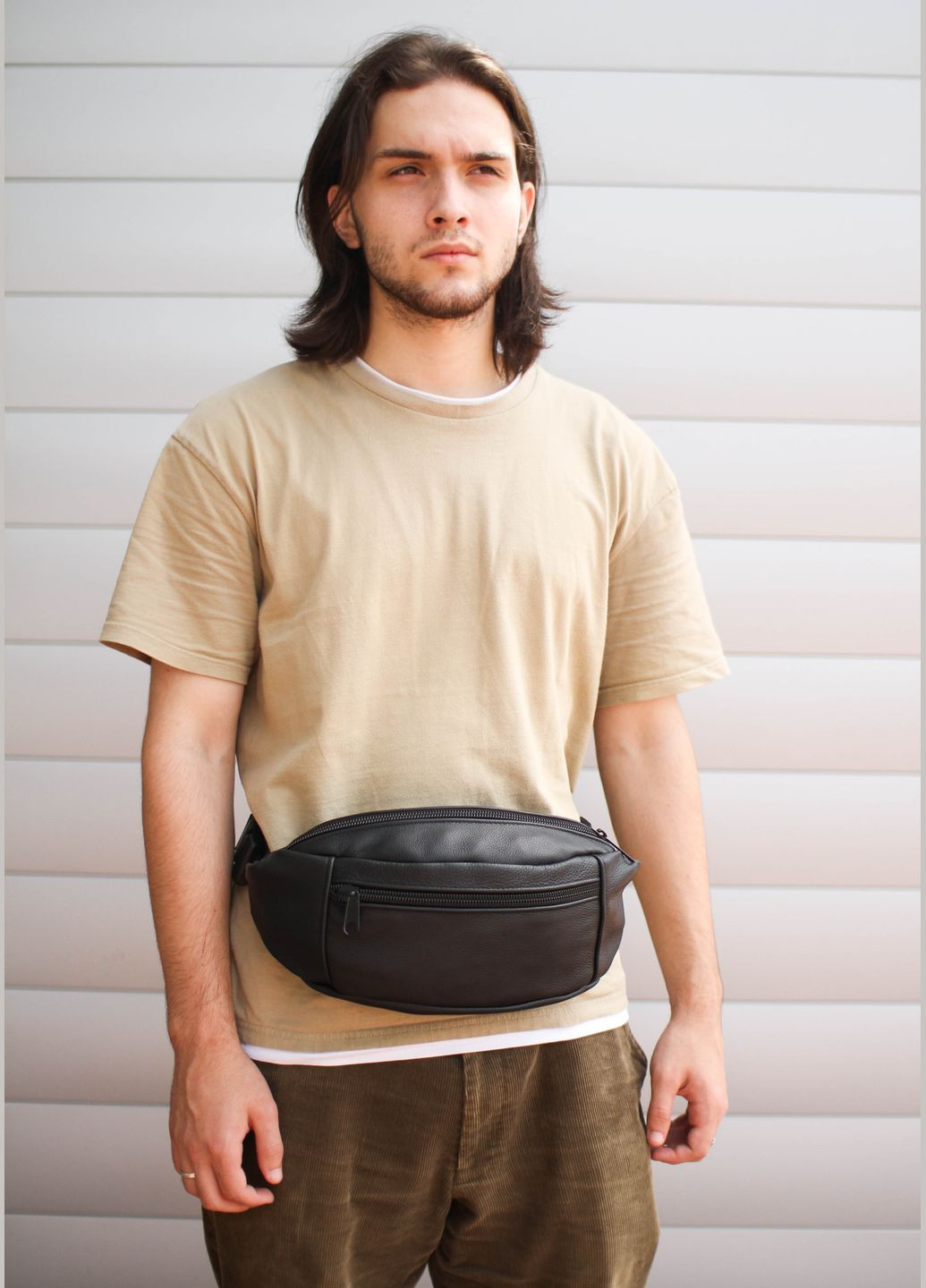 Сумка мужская бананка кожаная SKILL (298875794)