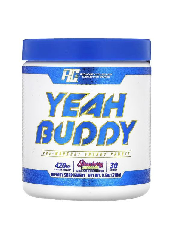 Передтренувальний комплекс Yeah Buddy, Pre-Workout Energy Powder 270 g (Strawberry Lemonade) Ronnie Coleman (357489779)