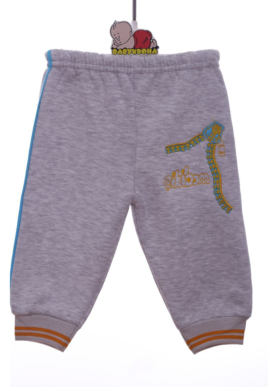 Жовтий демісезонний костюм трикотажний на флісі kids жовтий 74 см (41672) Cikibom