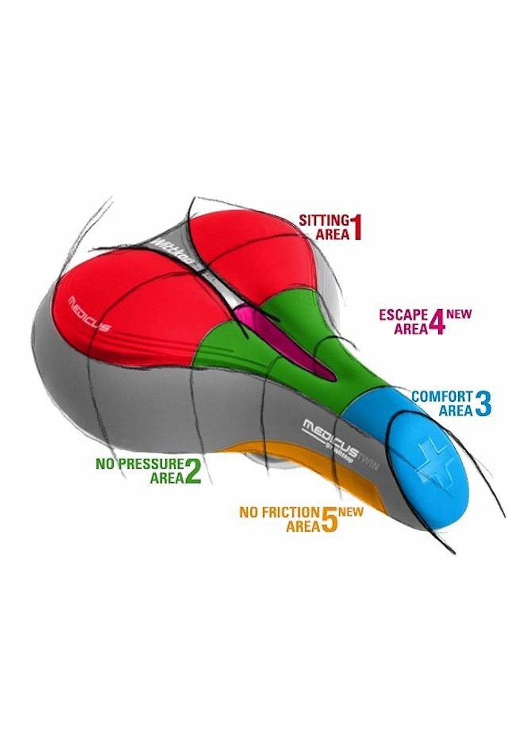 Седло Medicus Pro 6.2 Ladies Gel, черный Wittkop (359456424)
