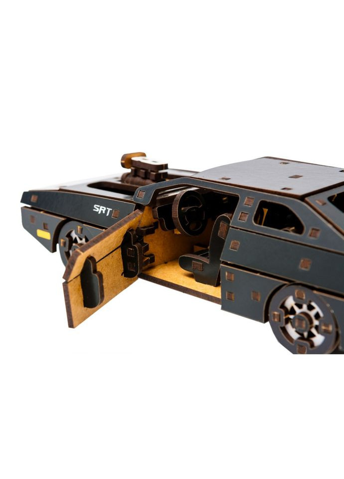 Дерев'яний 3D конструктор "Fast Furious" Puz-62519, 125 деталей, чорний PuzzleOK (333703134)