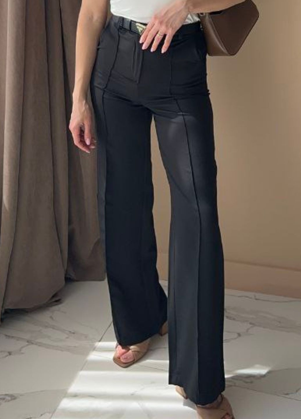 Базові брюки палаццо високої посадки зі стрілками Tik-Tak (322671117)