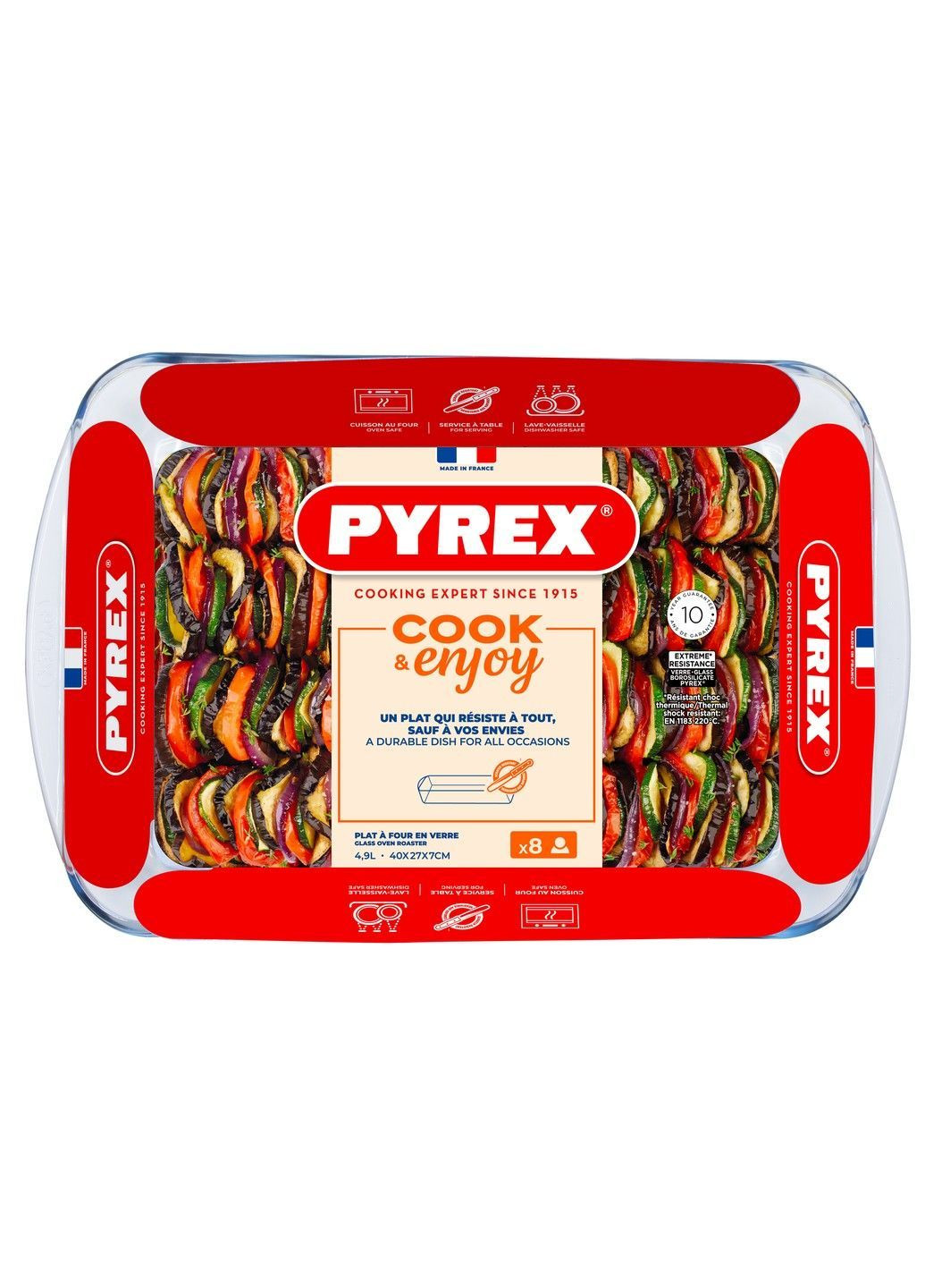 Форма с/к форма прямокут. 40х27х7см (4.9л) (240B000/8046) Pyrex (365274905)