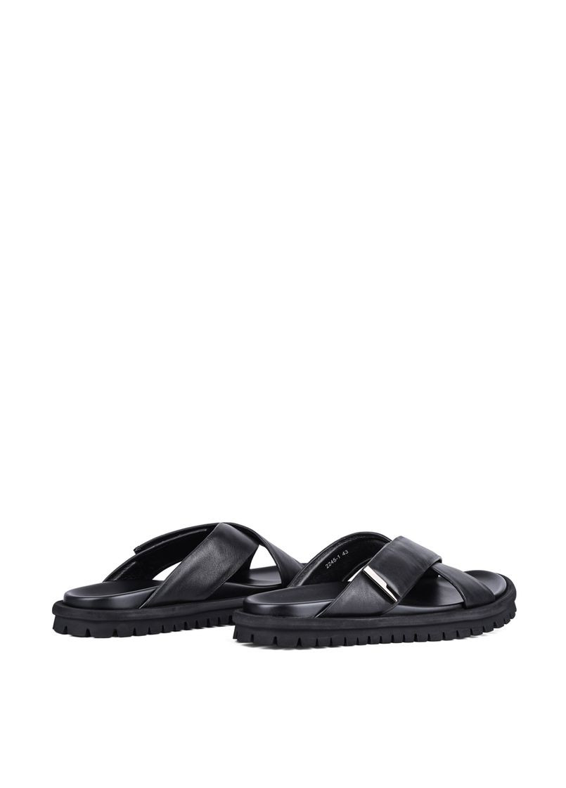 Чоловічі Шльопанці 2245-1 Чорний Шкіра Miguel Miratez (330179768)